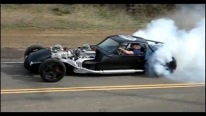 Chevy V16 Hot Rod (Twin V8) Doing a Burnout