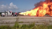 A 12,000 hp Flame-Throwing Jet Truck