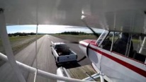 PA-18 Super Cub 3 Takes Off From Trailer so Smoothly