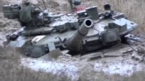 Legendary Russian Military Tank T-90 Gets Stuck in the Mud