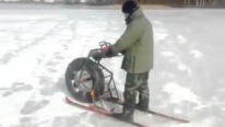 Strange But Totally Brilliant Invention: Chainsaw-Powered Ski Bike