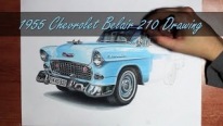 Let Dedication Come Together with Art: Talented Young Artist's Ultra-Realistic Chevrolet Belair Drawing