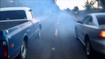 Awful Footage: Mustang Crashes Chevrolet Pickup While Racing