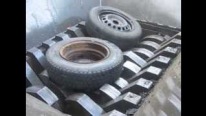 Metal Shredder Devours Automobile Tires Like Wild Beast