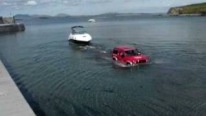 1993 Mitsubishi Pajero Launches a Gigantic Boat Smoothly Like a Boss