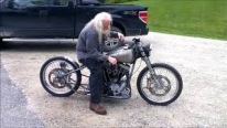 Old Boy with an Old Harley Bike Feels the Spirit of Being a Real Biker!