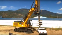 That Must Be The Single Most Crazy Car Destruction Ever! Construction Drill vs. Oldsmobile