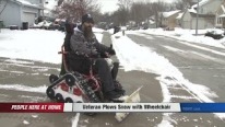 Veteran Turns His Wheelchair Into A Pretty Awesome Snow Plow