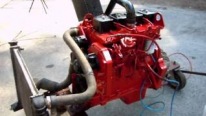 Freshly Painted Cummins 4tb 3.9 Liter Turbocharged Diesel Engine Looks and Sounds Like a Beast