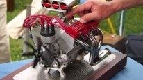 Spectacularly Built Miniature Chevrolet V8 Engine with Mini CNC 4-Axis Sounds Fantastic
