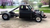 Nasty Blown Pro Street Chevrolet C-10 Drives and Sounds Insanely Cool