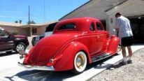 New Lucky Owner Inspects His 1936 Ford 5-Window Coupe from Lake Havasu City, Arizona
