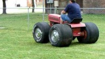 Pure Redneck Style Four Wheel Lawn Mower