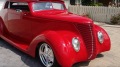 Elegance in Red: 1937 Ford Coupe with Removable Hardtop
