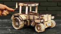 Incredible DIY John Deere Tractor Made Out of Nothing But Matches: Wait for It!