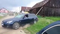 Poor Guy Fails Pathetically While Trying to Demolish the Entire House With a BMW