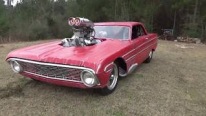 1964 Ford Falcon Rat Rod with a 496 Big Block Stroker Popping out of the Hood
