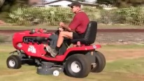 1974 Rover V8 engine on a Ride-On Mower!